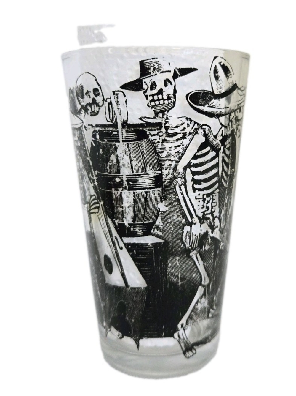 Calavera Skeleton Glass Tumbler Oaxaca by Jose Guadalupe Posada